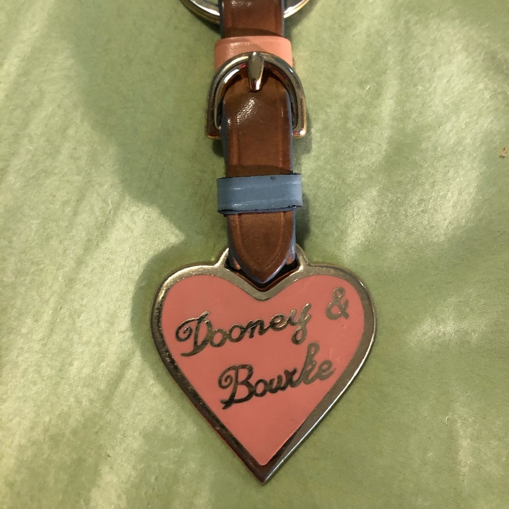 Cute enamel and leather Dooney & Bourke keychain